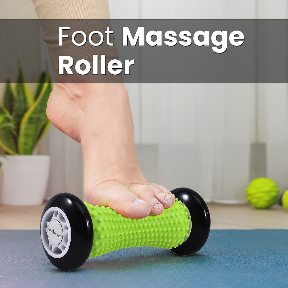 Ergonomic Body Massage Roller - Black - Green