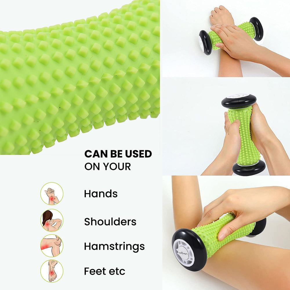 Ergonomic Body Massage Roller - Black - Green