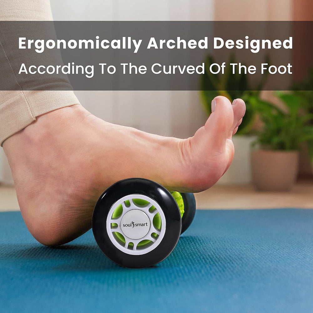 Ergonomic Body Massage Roller - Black - Green
