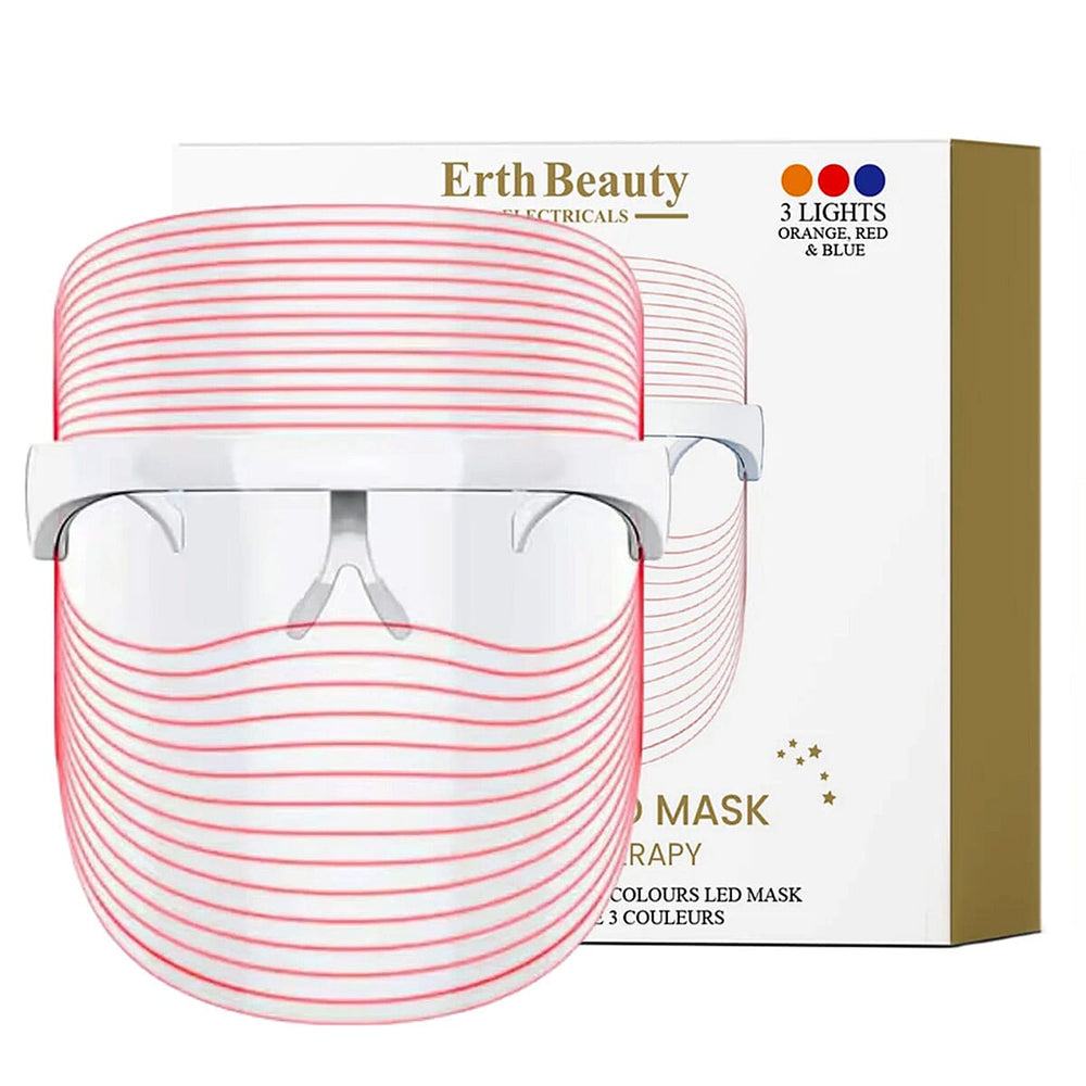 THE BEST GALA DEAL -Erth Beauty Ultimate Skin Treatment 3 Colour Led Mask - Red, Blue and Yellow LED Lights