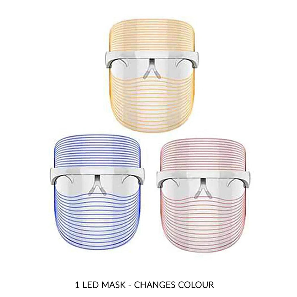 THE BEST GALA DEAL -Erth Beauty Ultimate Skin Treatment 3 Colour Led Mask - Red, Blue and Yellow LED Lights