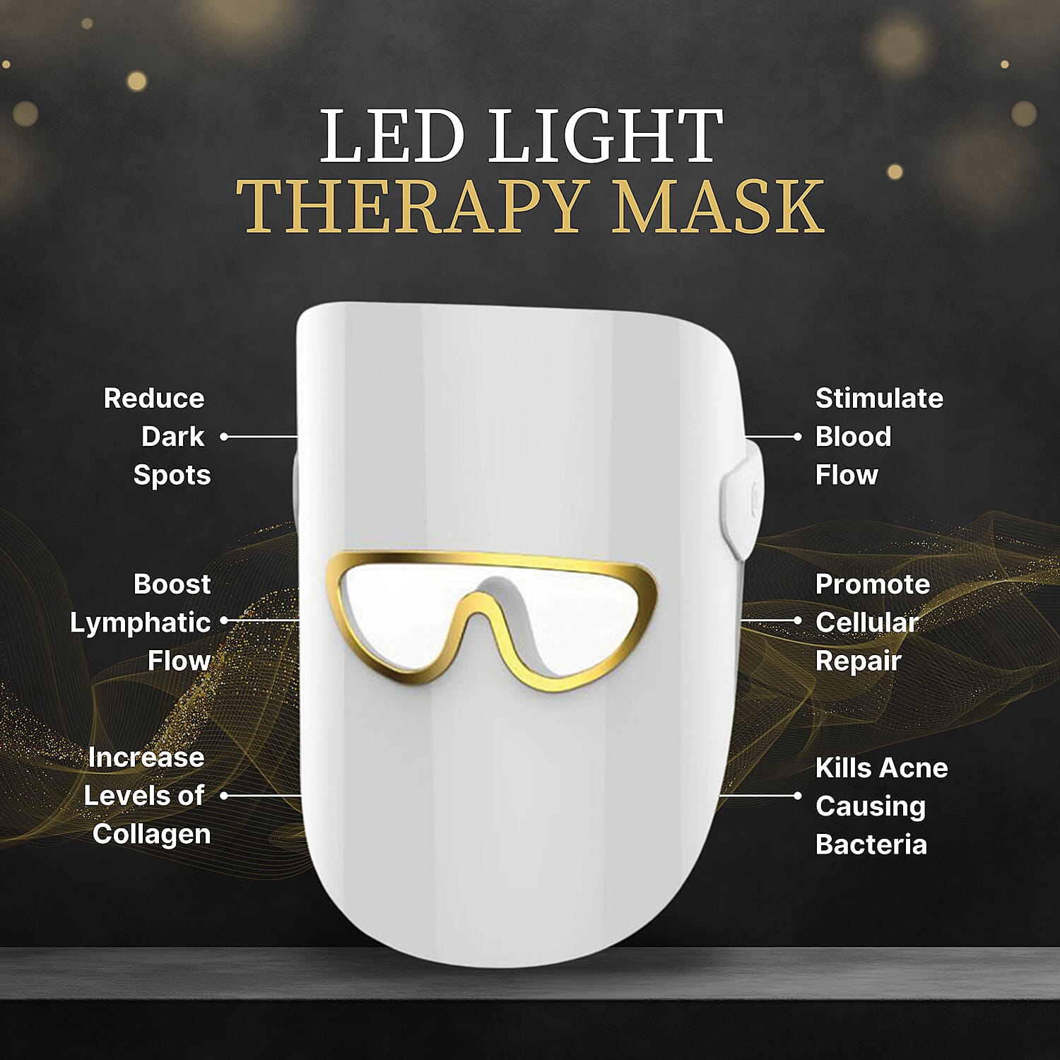 Erth Beauty Hydra Glow Led Therapy Set (Led Light Therapy Mask White with Ha Serum)