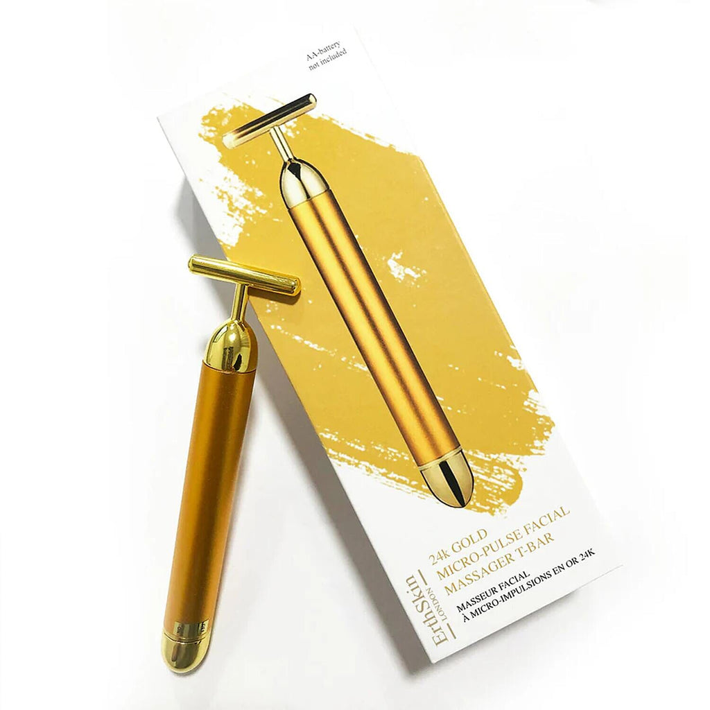 ErthSkin 24K Gold Micro-Pulse Facial Massager T-Bar