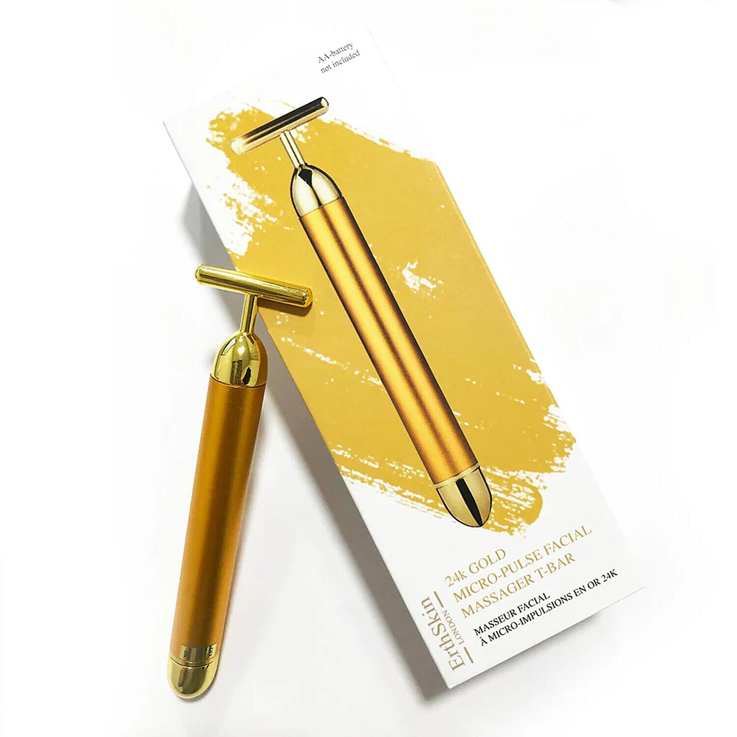 ErthSkin 24K Gold Micro-Pulse Facial Massager T-Bar