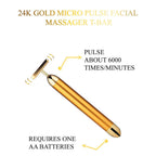 ErthSkin 24K Gold Micro-Pulse Facial Massager T-Bar