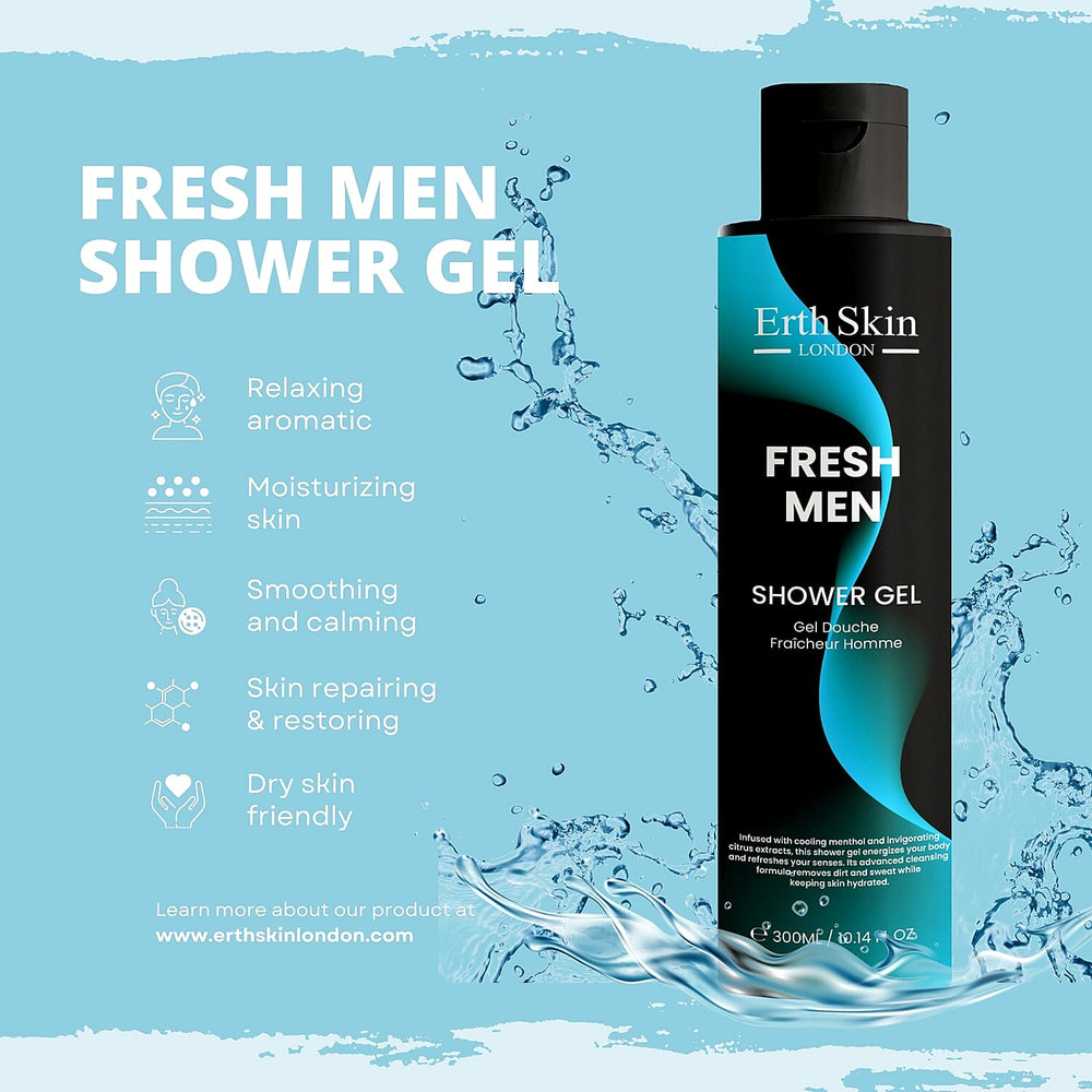 ErthSkin Fresh Men Shower Gel - 300ml