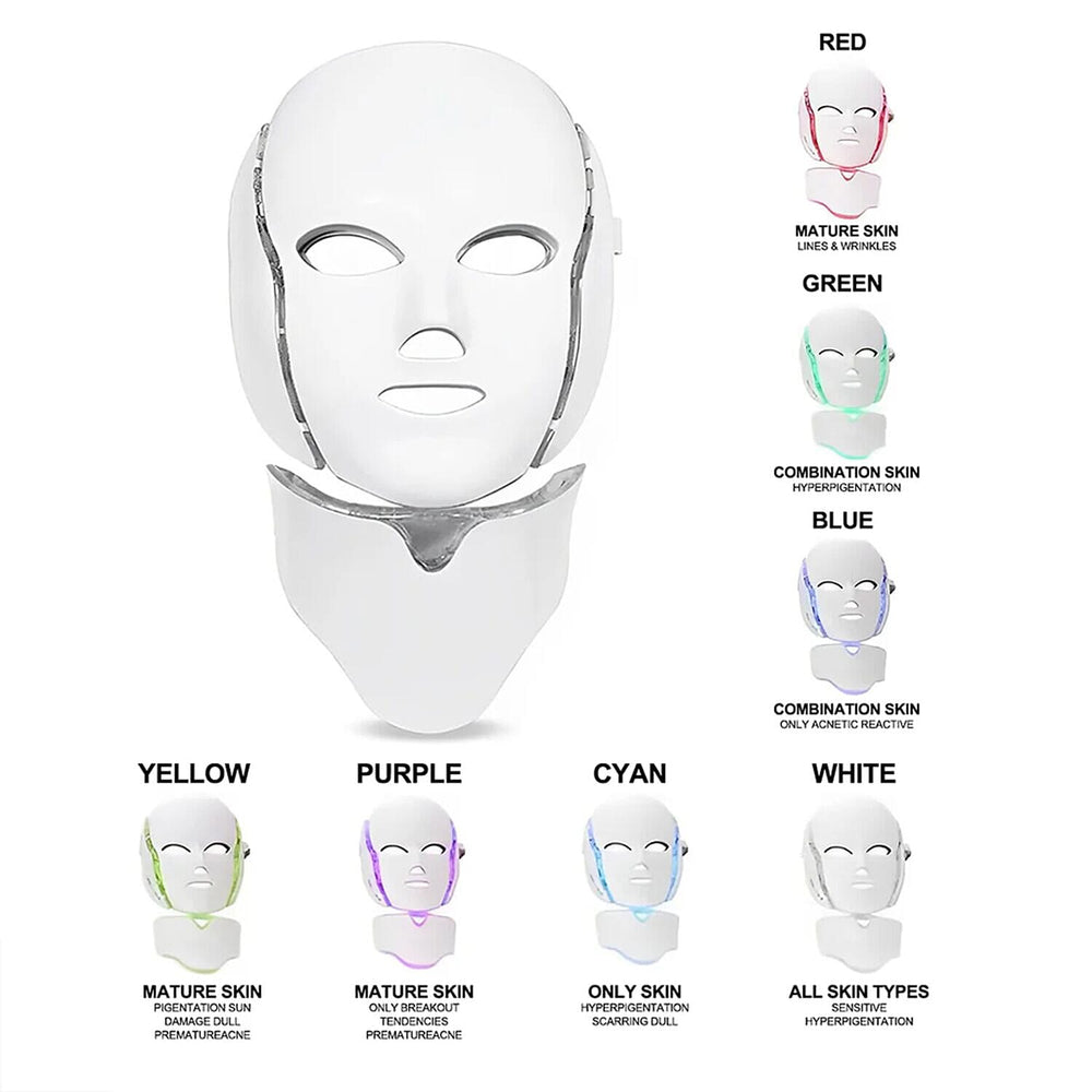 ErthSkin Limited Edition Pro 7 Colour LED Face - Neck Mask