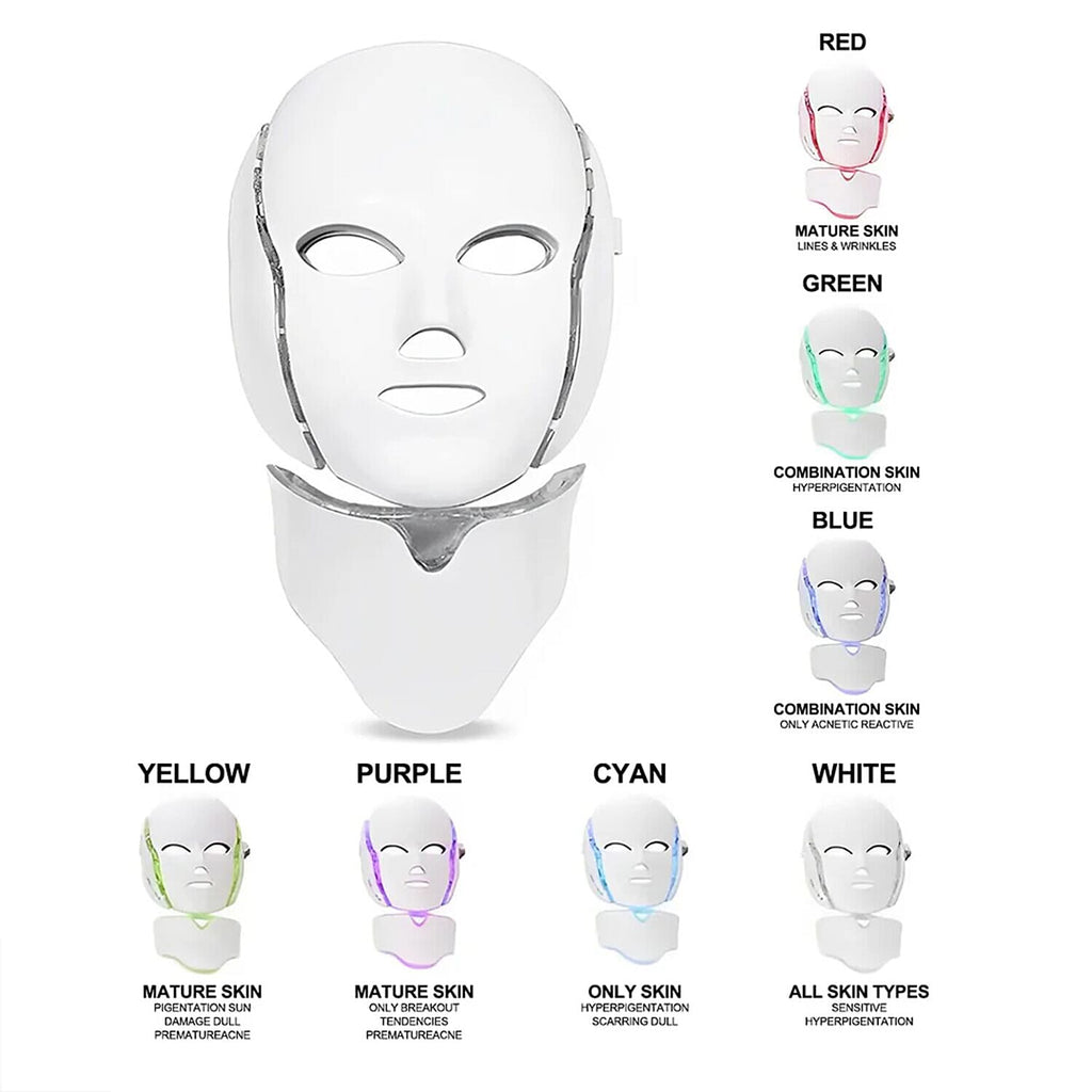 ErthSkin Limited Edition Pro 7 Colour LED Face - Neck Mask