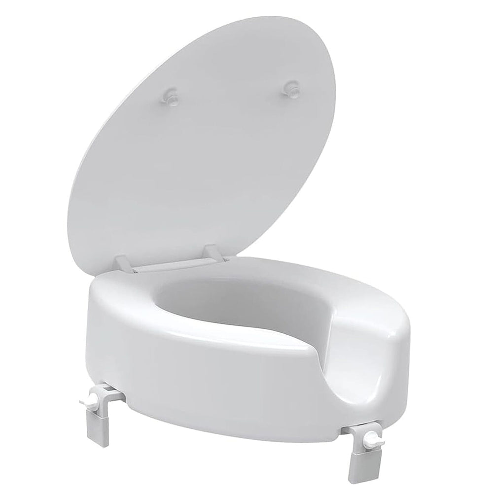 Evekare Raised Toilet Seat with Lid (100mm) - White