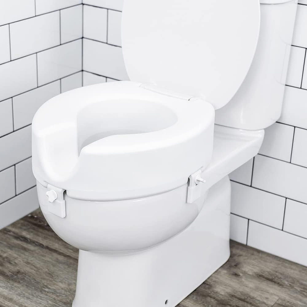 Evekare Raised Toilet Seat with Lid (100mm) - White