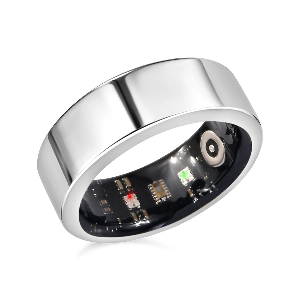 Soul Smart V1 Smart Ring - Stainless Steel Fitness Tracker with Heart Rate, SpO2, Sleep Monitor, Bluetooth 5.1, IP68 Waterproof, Magnetic Charging