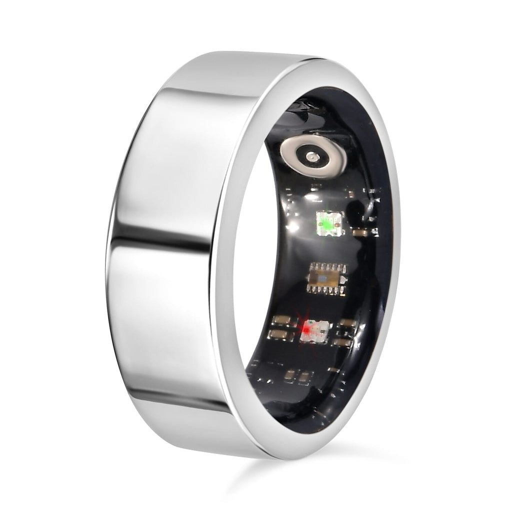 Soul Smart V1 Smart Ring - Stainless Steel Fitness Tracker with Heart Rate, SpO2, Sleep Monitor, Bluetooth 5.1, IP68 Waterproof, Magnetic Charging