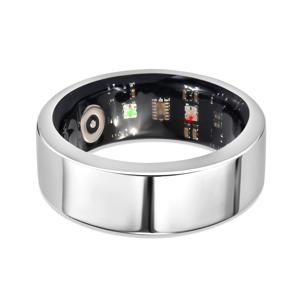 Soul Smart V1 Smart Ring - Stainless Steel Fitness Tracker with Heart Rate, SpO2, Sleep Monitor, Bluetooth 5.1, IP68 Waterproof, Magnetic Charging