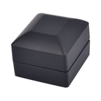 Stocking Filler Gift Idea - Elegant Black Ring Box with LED Light (Up to 2 Rings)