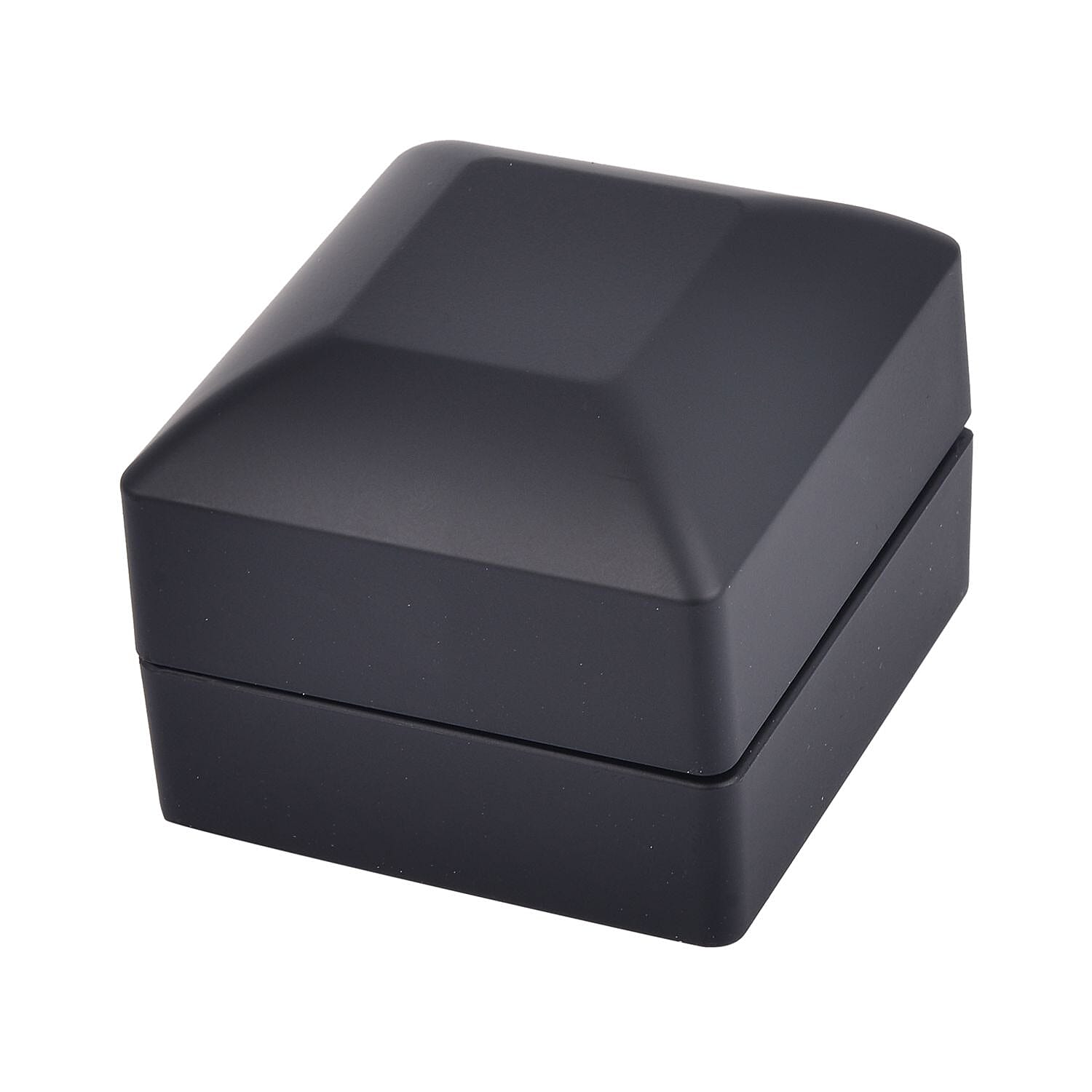 Stocking Filler Gift Idea - Elegant Black Ring Box with LED Light (Up to 2 Rings)