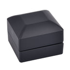 Stocking Filler Gift Idea - Elegant Black Ring Box with LED Light (Up to 2 Rings)
