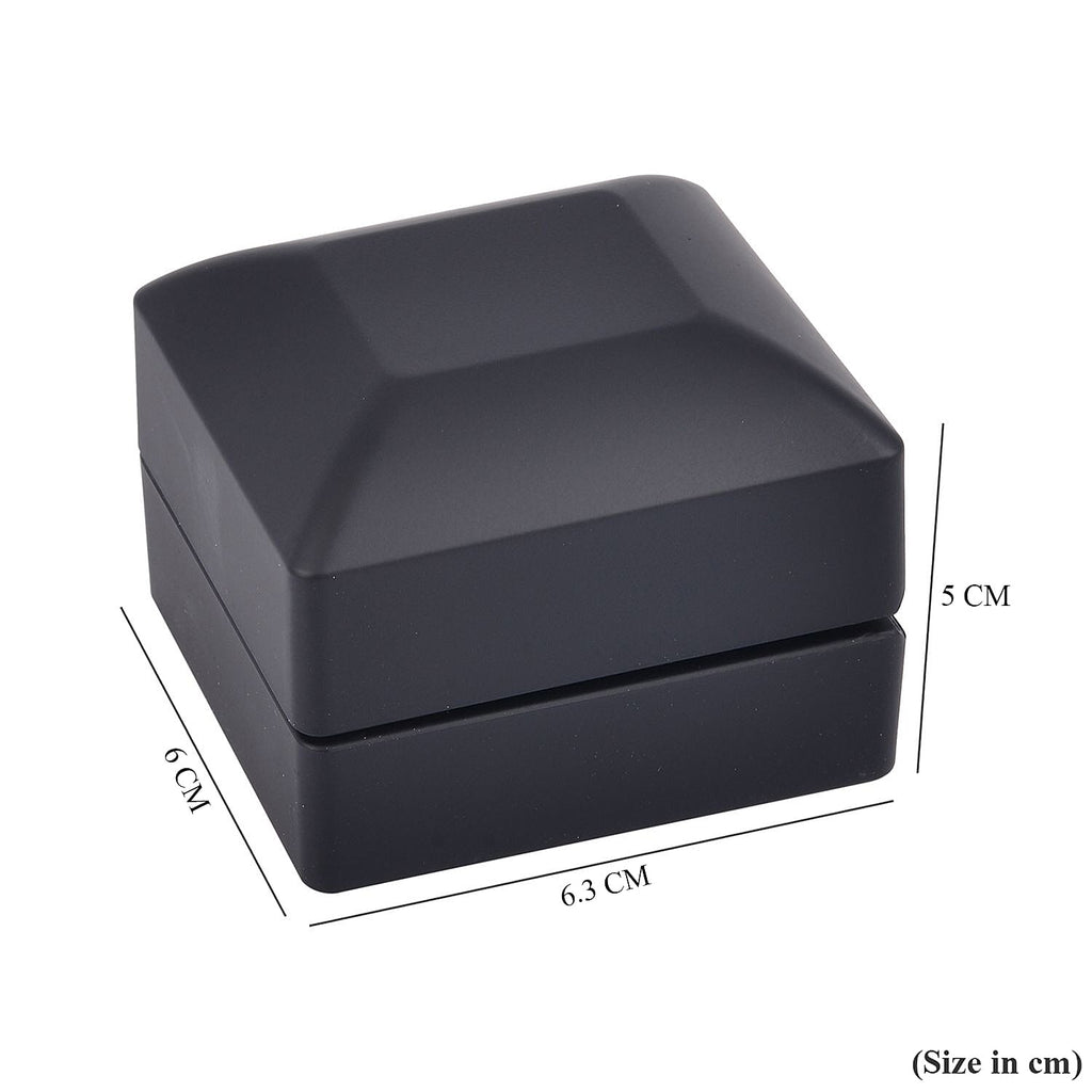 Stocking Filler Gift Idea - Elegant Black Ring Box with LED Light (Up to 2 Rings)