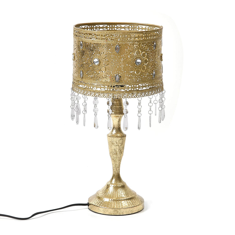 Table Lamp One Size- Brass & Multicolor