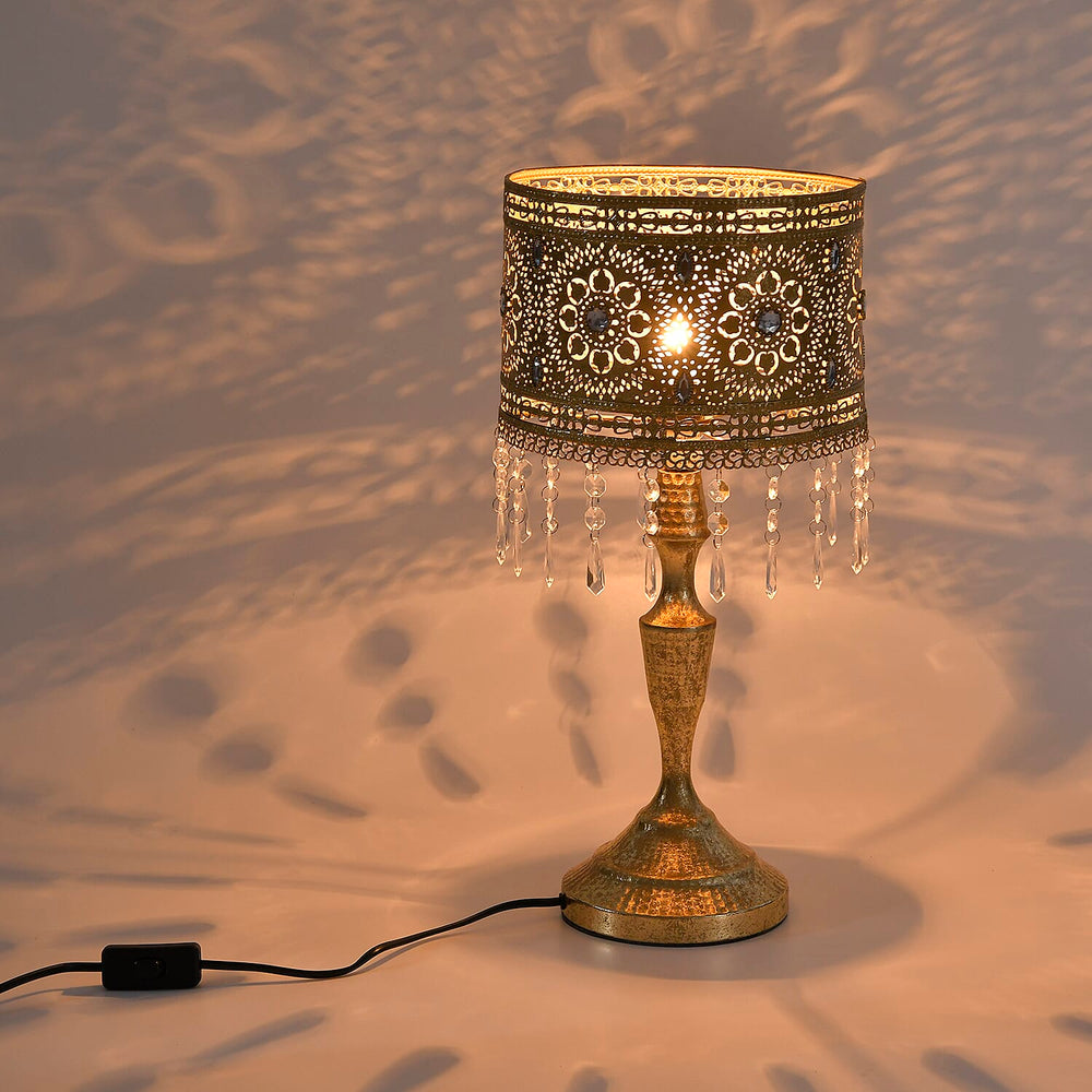 Table Lamp One Size- Brass & Multicolor