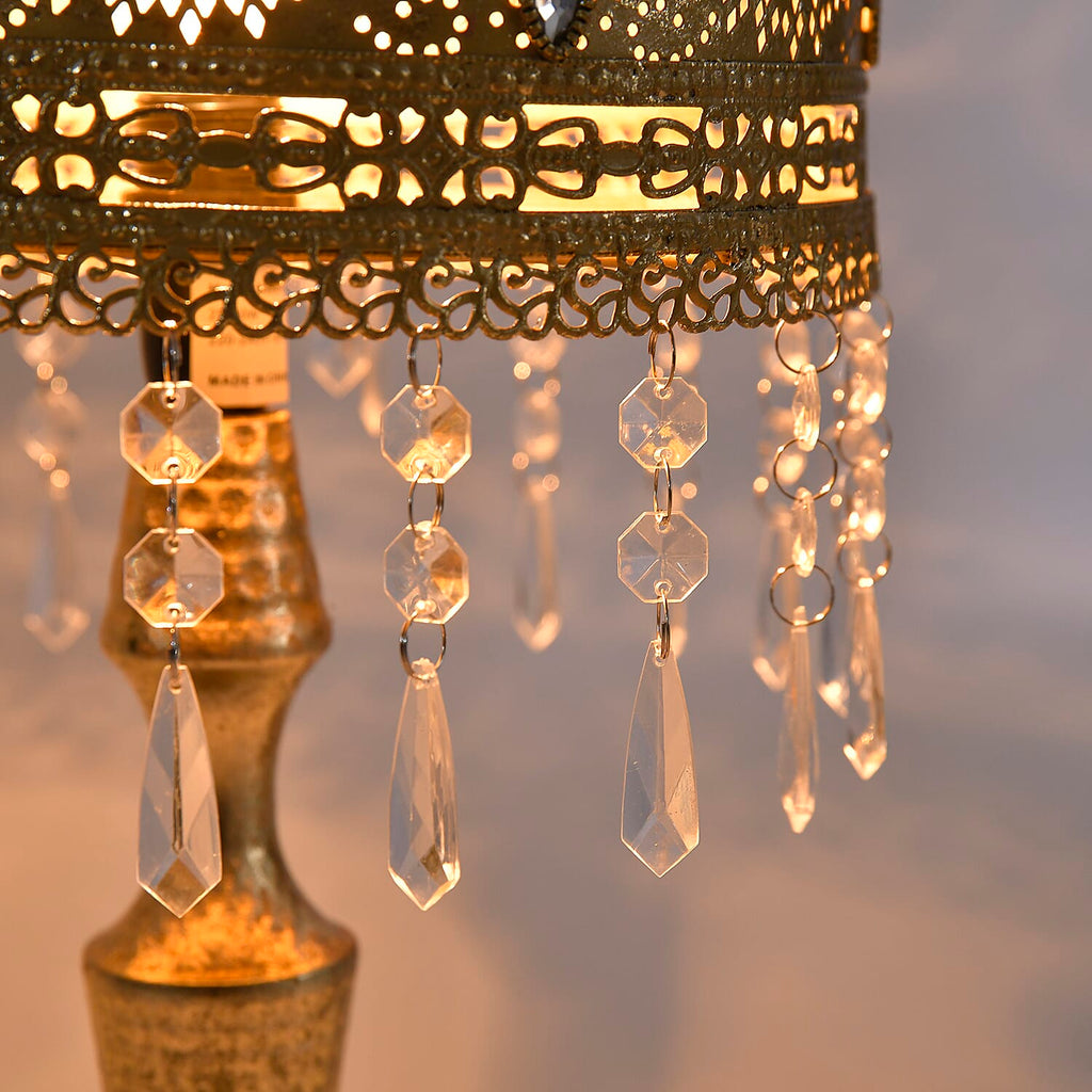 Table Lamp One Size- Brass & Multicolor