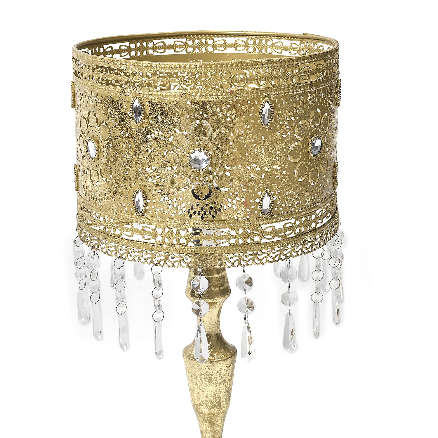 Table Lamp One Size- Brass & Multicolor
