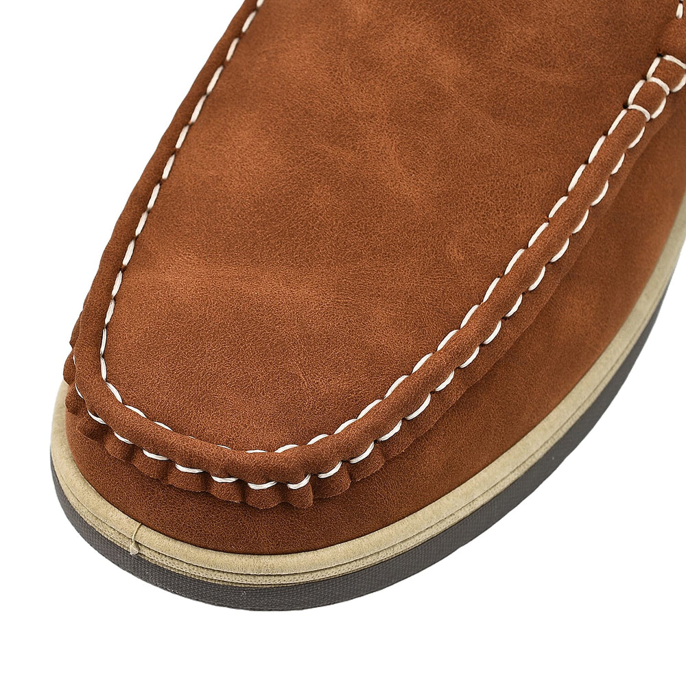 Exmouth Mens Slip On Boat Shoes (Size 10) - Brown