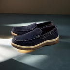 Exmouth Mens Slip On Boat Shoes (Size 10) - Navy