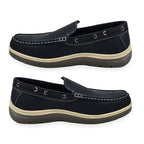Exmouth Mens Slip On Boat Shoes (Size 10) - Navy