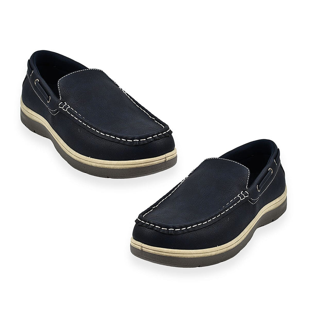 Exmouth Mens Slip On Boat Shoes (Size 10) - Navy