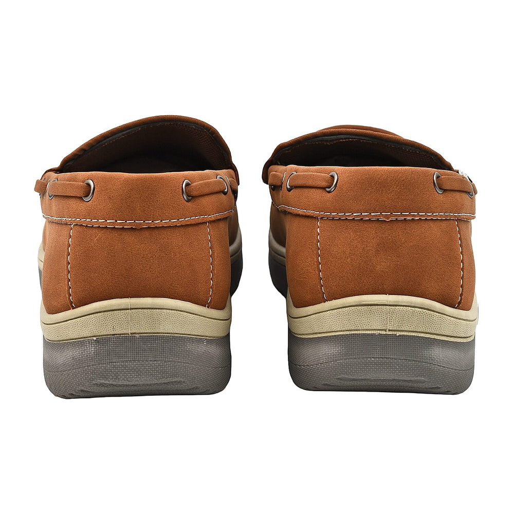 Exmouth Mens Slip On Boat Shoes (Size 7) - Brown