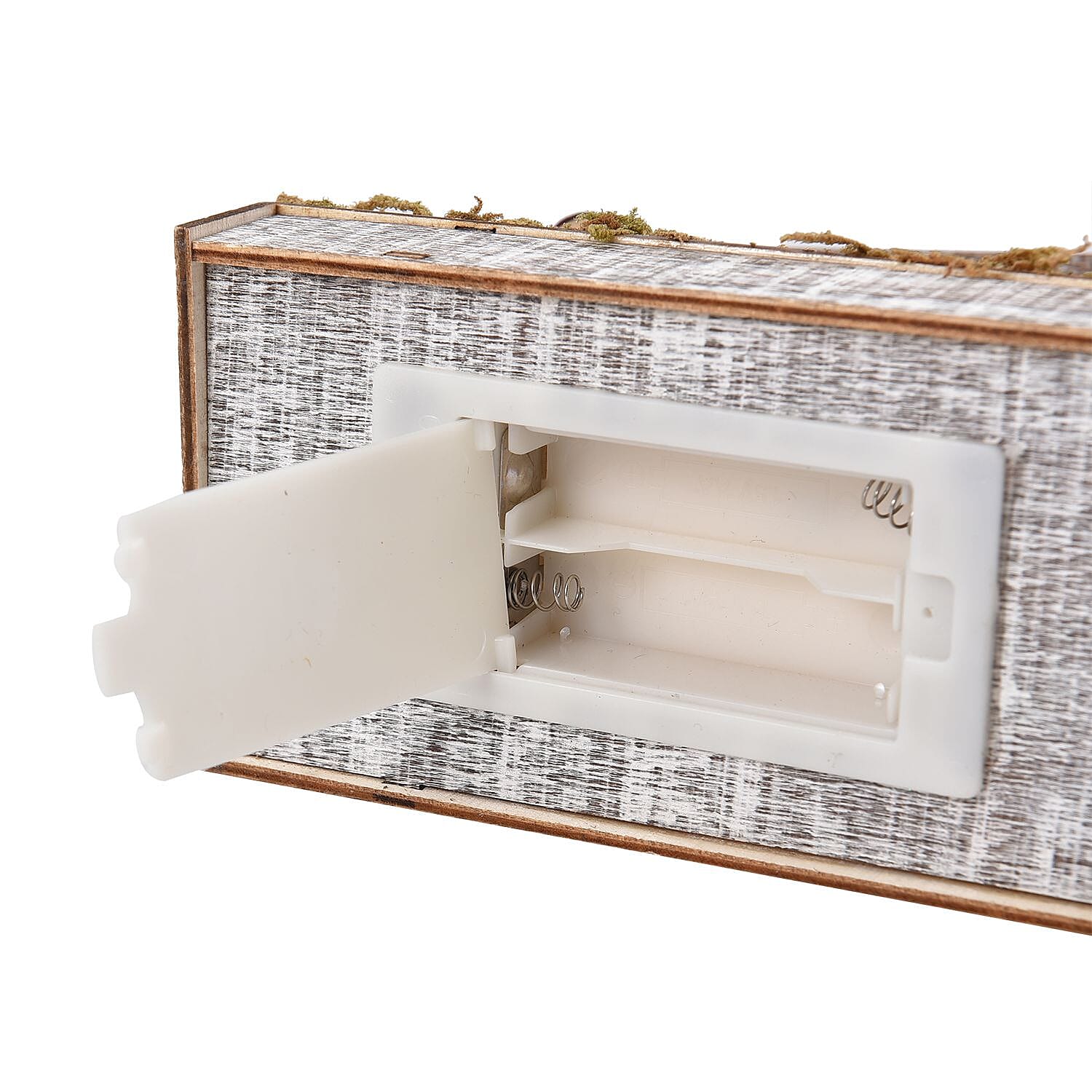 Exquisite Wood House Decoration with 7 LED Lights (Size 29x7x21 Cm) - Nativity