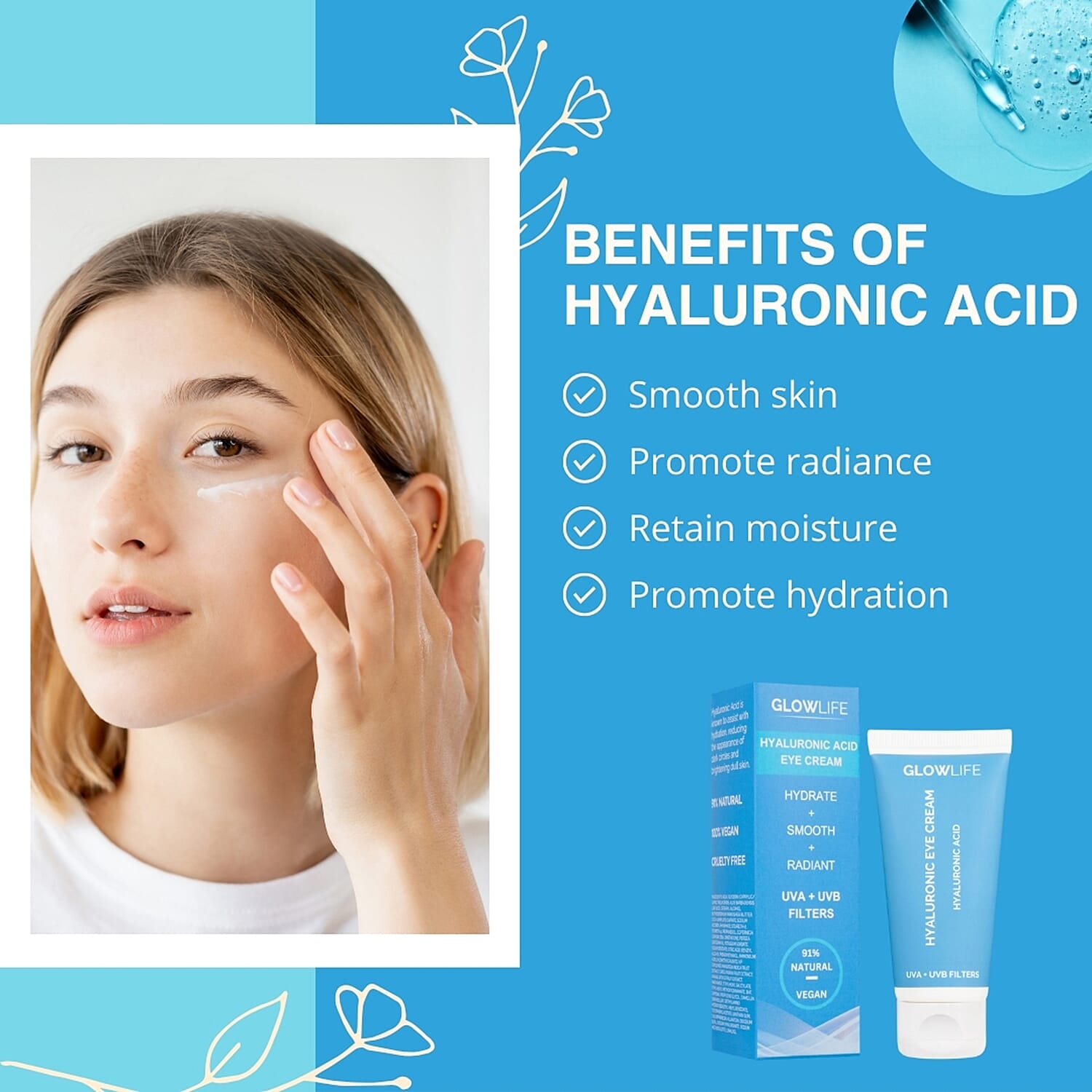Glowlife Hyaluronic Acid Eye Cream 30ml