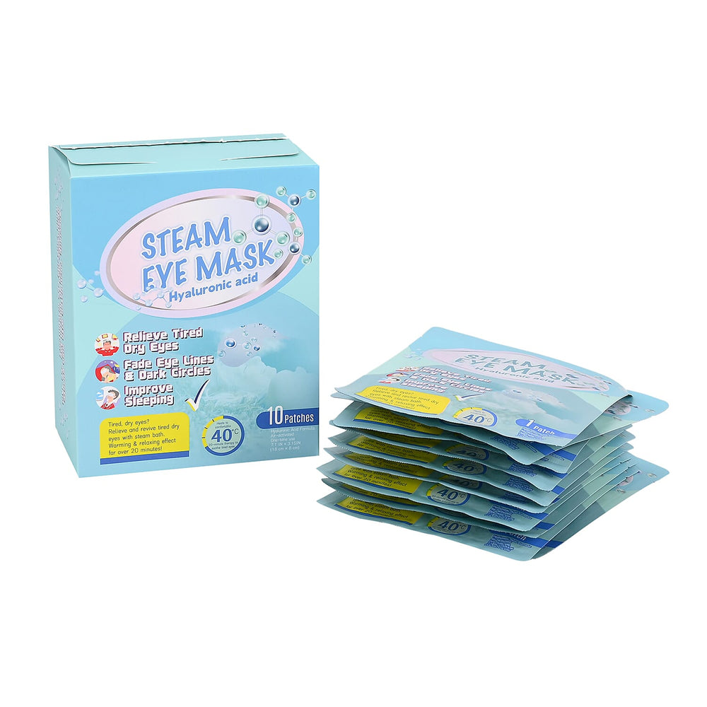 10 Piece Hyaluronic Steam Eye Mask - Blue