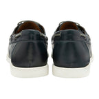 FRANK WRIGHT Keel Leather Boat Shoe (Size 10) - Navy