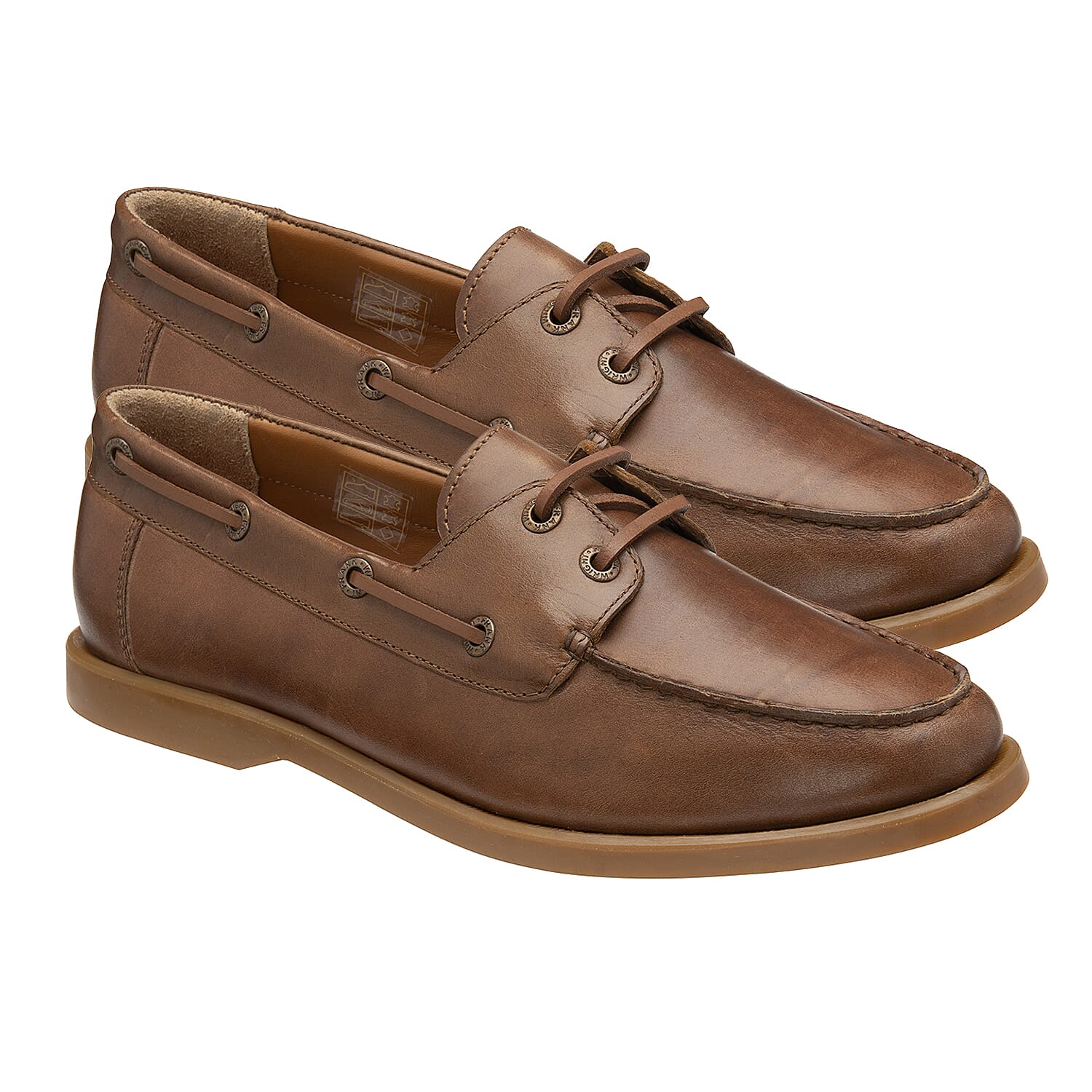 FRANK WRIGHT Keel Leather Boat Shoe (Size 10) - Tan