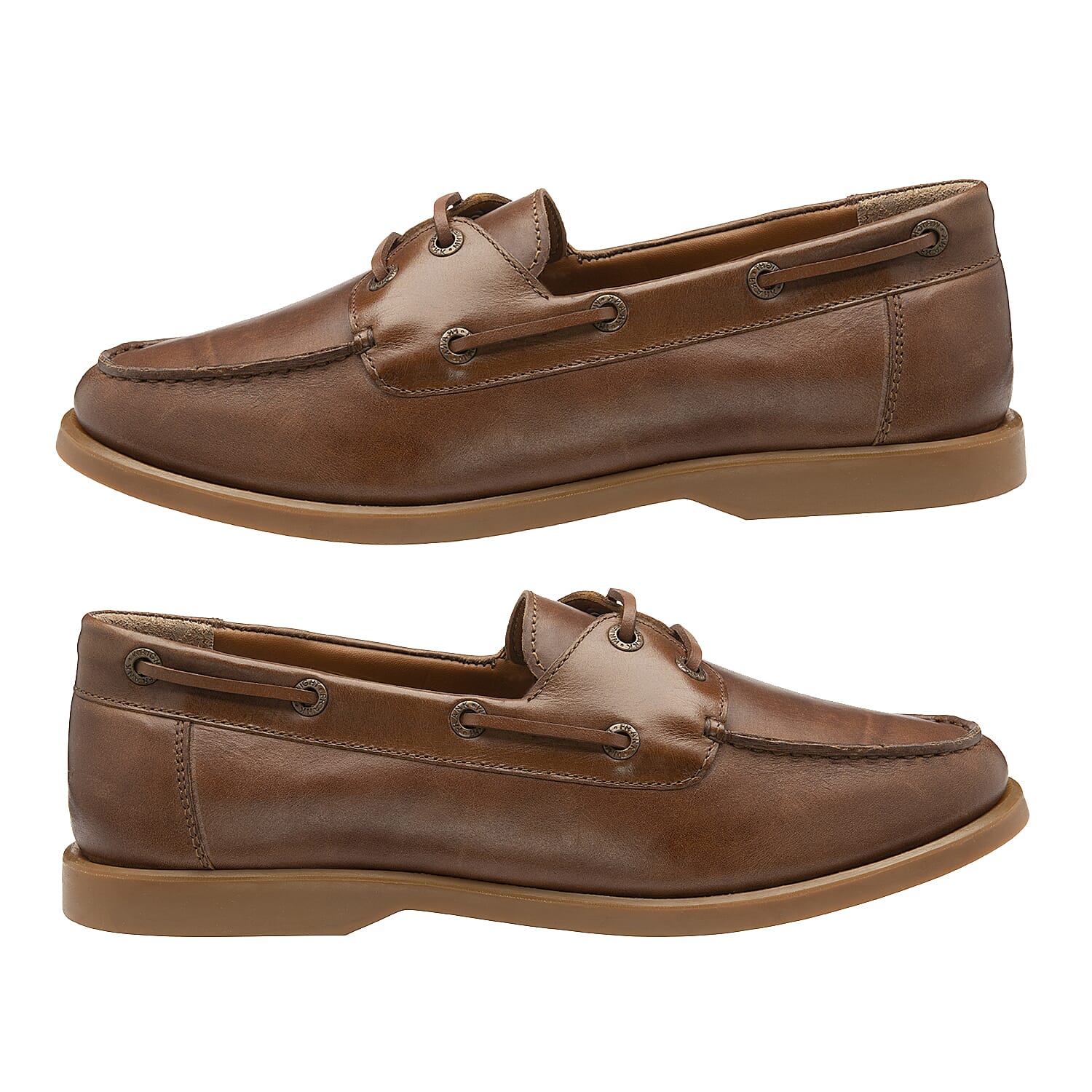 FRANK WRIGHT Keel Leather Boat Shoe (Size 10) - Tan