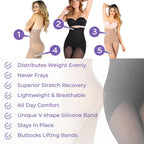 Set of 2 - Slim n Lift Silhouette Shaper with Lace (Beige-Black) -  Large