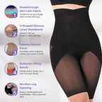Set of 2 - Slim n Lift Silhouette Shaper with Lace (Beige-Black) -  Large