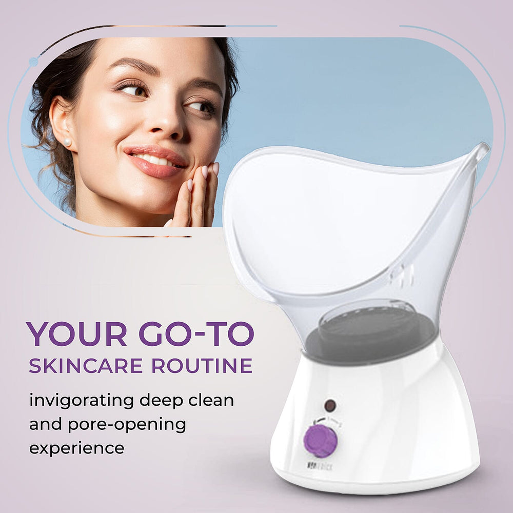 HoMedics Facial Spa, Facial Steamer-Mist, Revitalising, Angled Mask for Comfort, Opens Pores for Deep Cleaning, Includes Nasal Attachment to Ease Congestion