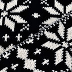 Fairisle Reversible Knit Scarf (Size 138x18 Cm) - Dark Blue & Cream
