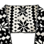 Fairisle Reversible Knit Scarf (Size 138x18 Cm) - Dark Blue & Cream