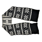 Fairisle Reversible Knit Scarf (Size 144x20 Cm) - Grey - Cream