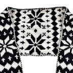 Fairisle Reversible Knit Scarf (Size 144x20 Cm) - Grey - Cream