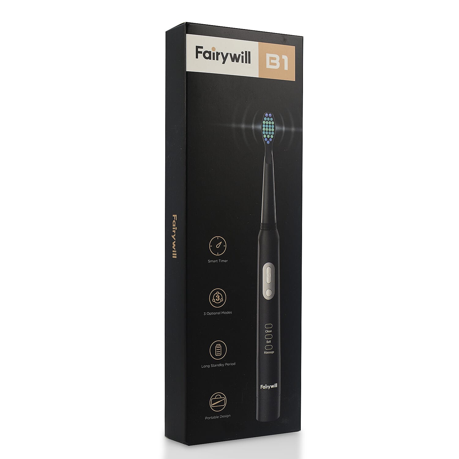 Fairywill Sonic Toothbrush With 3 Modes, Smart Timer - 2 Heads