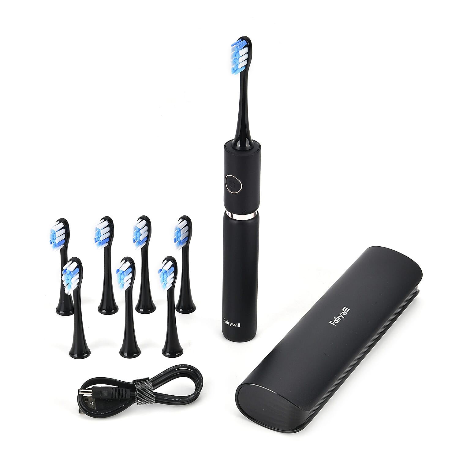 Fairywill Sonic Electronic Toothbrush with Travel Case; Comes with 8 Replaceable Toothbrush Heads
