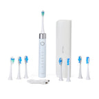 FairyWill P80 Pressure Sensor Sonic Electronic Toothbrush with 8 Heads and Travel Case
