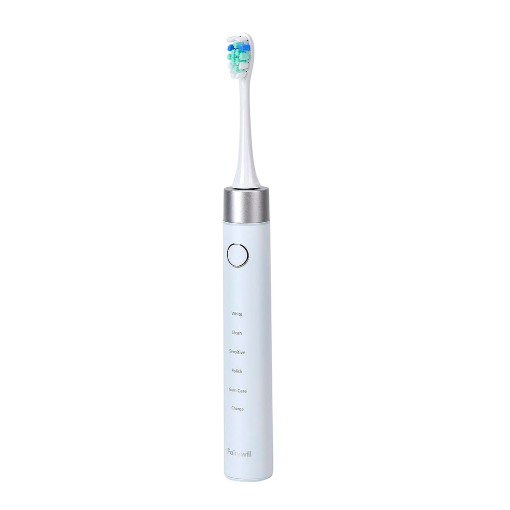 FairyWill P80 Pressure Sensor Sonic Electronic Toothbrush with 8 Heads and Travel Case