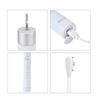 FairyWill P80 Pressure Sensor Sonic Electronic Toothbrush with 8 Heads and Travel Case