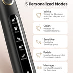 FairyWill- Sonic Toothbrush (With 4 Heads) - Black