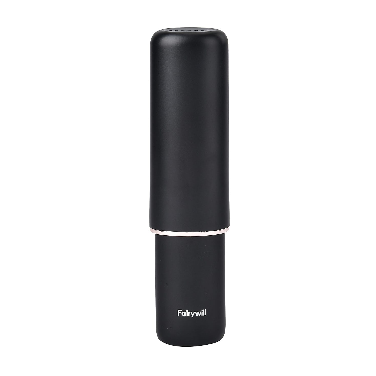 Fairywill T9 Electric Toothbrush with 4 Brush Heads & 1 Vented Cap (USB Powered 650mAh Rechargeable Battery) - Black